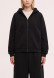 Basic pink fleece-lined zip-up hoodie